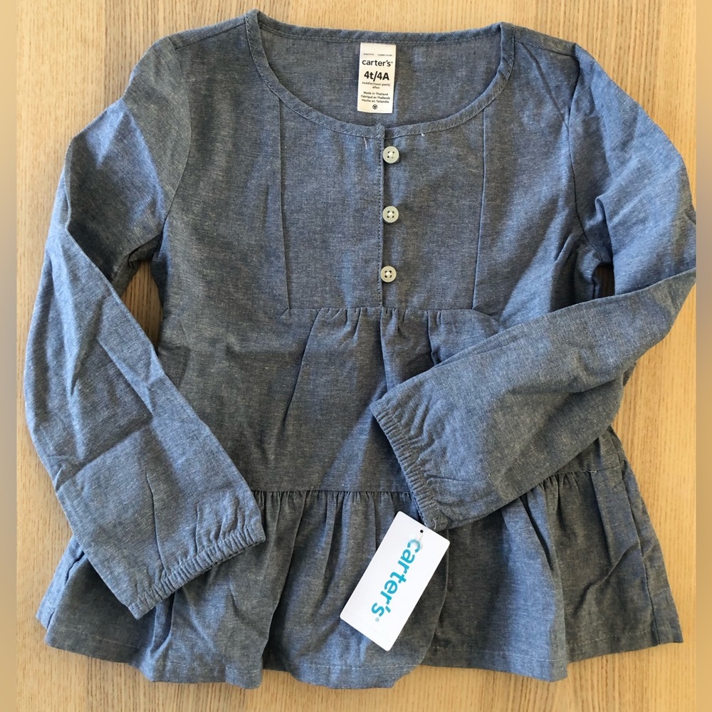 Carters Chambray top - 4T